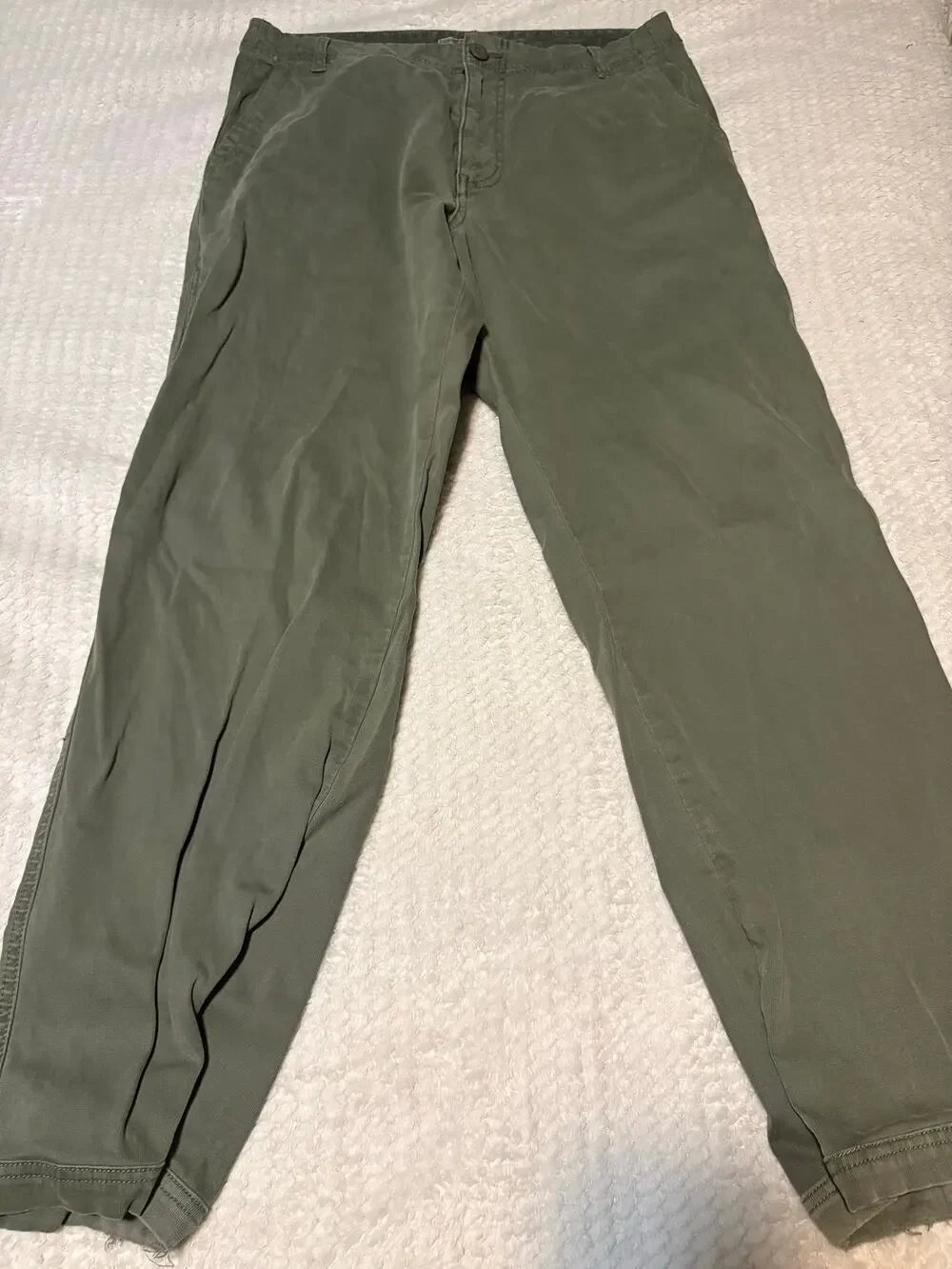 Carbon 2 cobalt khaki green pants 36x30 zipper pockets